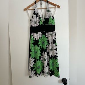 Floral halter neck dress